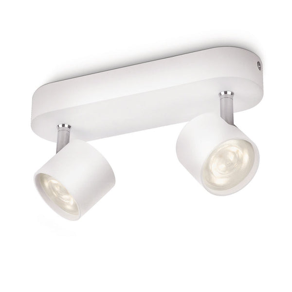 Plafonnier Star blanc, 2 lumières