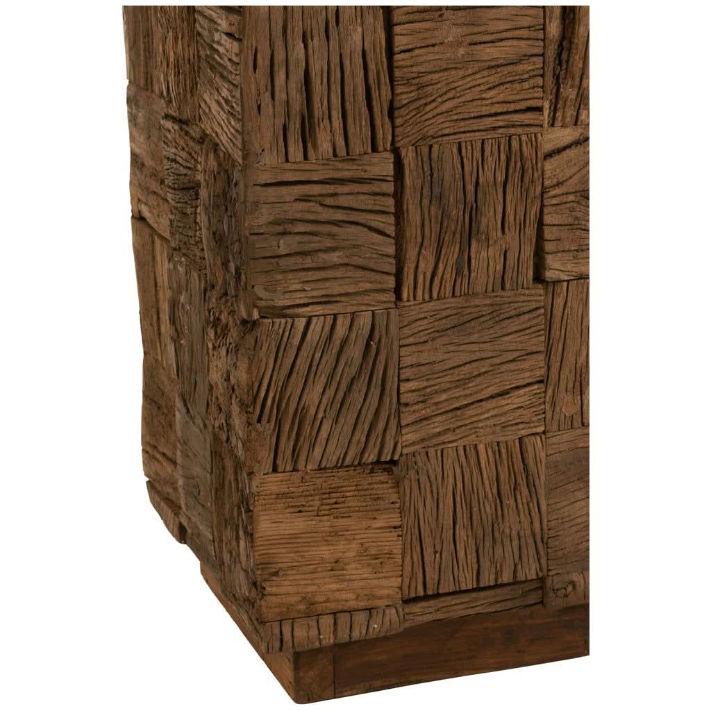 Holzpfeiler aus recyceltem Naturholz, mittel