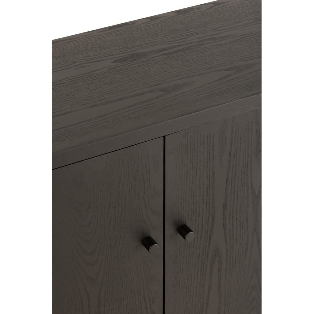 Schrank Holz Metall Schwarz