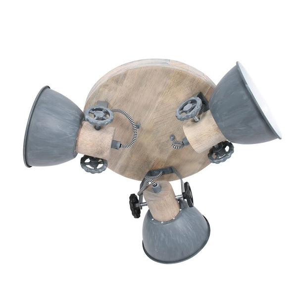 Deckenleuchte Holz Grau Gearwood