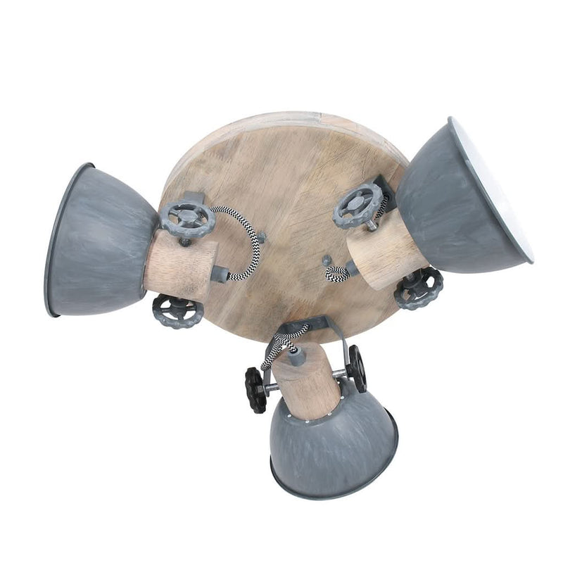 Deckenleuchte Holz Grau Gearwood
