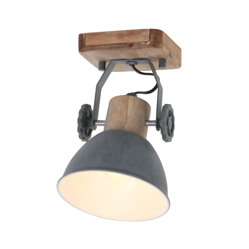 Industrielle Deckenleuchte Gearwood Grau