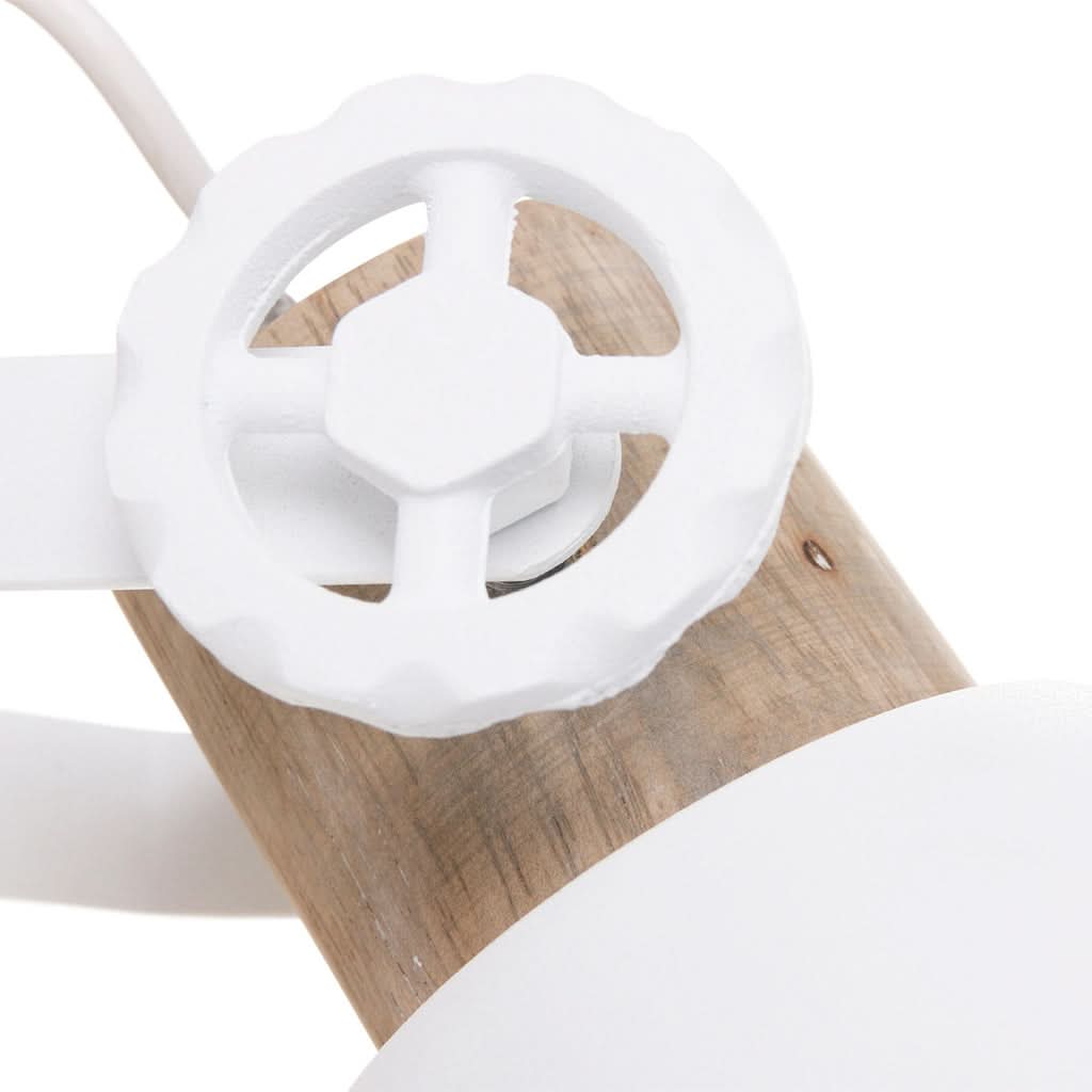 Détail de la molette de réglage du plafonnier industriel blanc orientable