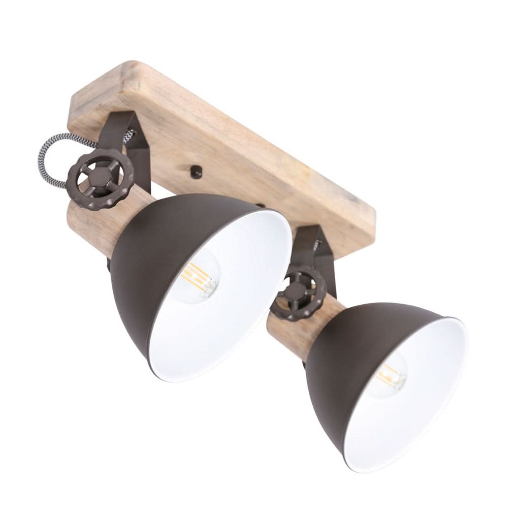 Industrielle Deckenleuchte Anthrazit Gearwood