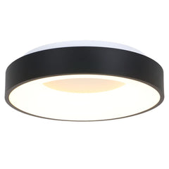 Moderne schwarze Deckenleuchte Ringlede 48 cm