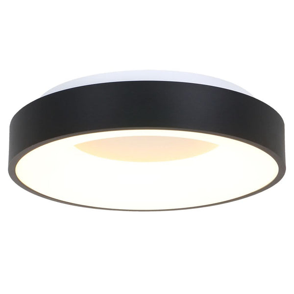 Moderne schwarze Deckenleuchte Ringlede 48 cm
