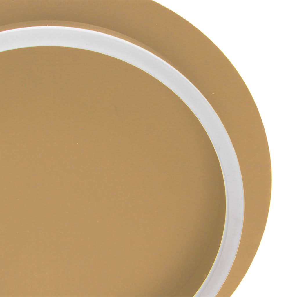 Détail du bandeau diffuseur blanc éteint sur la surface dorée satinée