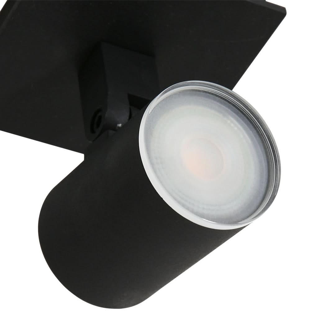 Face avant du projecteur cylindrique noir, verre diffusant et anneau lumineux