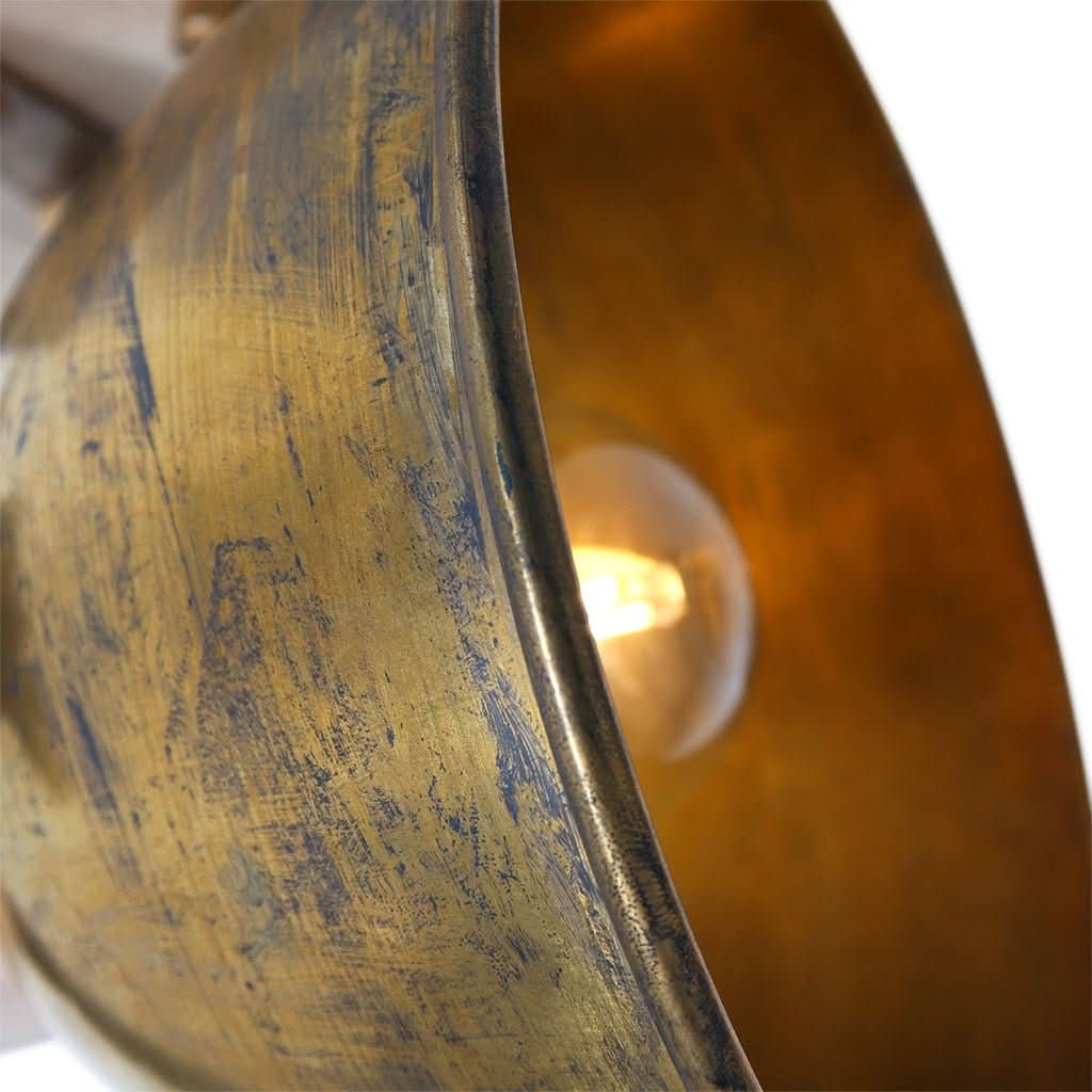 Plafonnier Industriel Bronze Bois | Pira