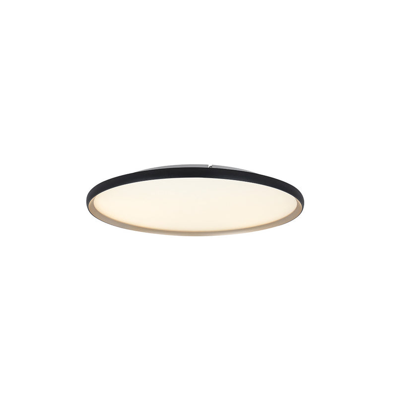Plafonnier ZAMBELIS D600 42W CCT Dimmable DESIGN Noir Mat et Or 25189