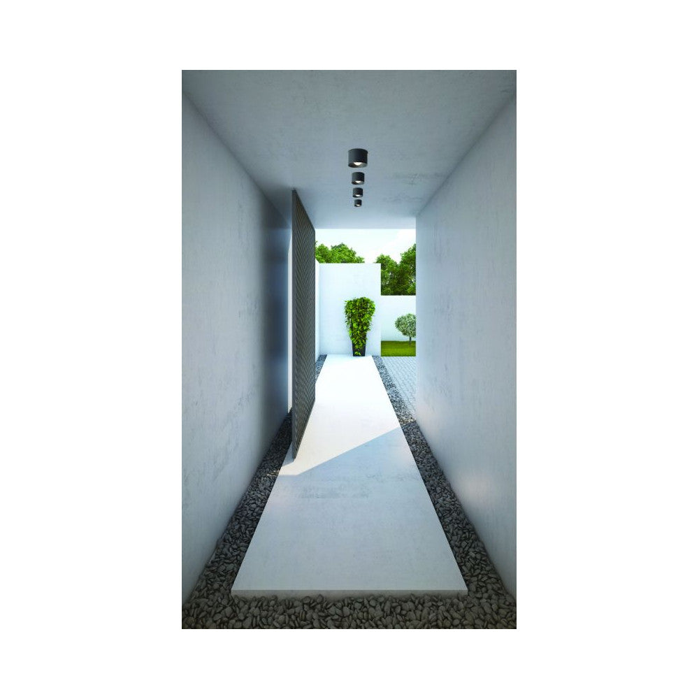 Plafonnier ZAMBELIS D65 8W IP54 DESIGN Blanc Sable S134