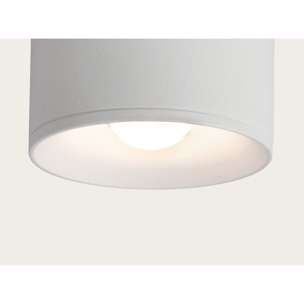 Plafonnier ZAMBELIS D80 12W IP54 DESIGN Blanc Sable S132