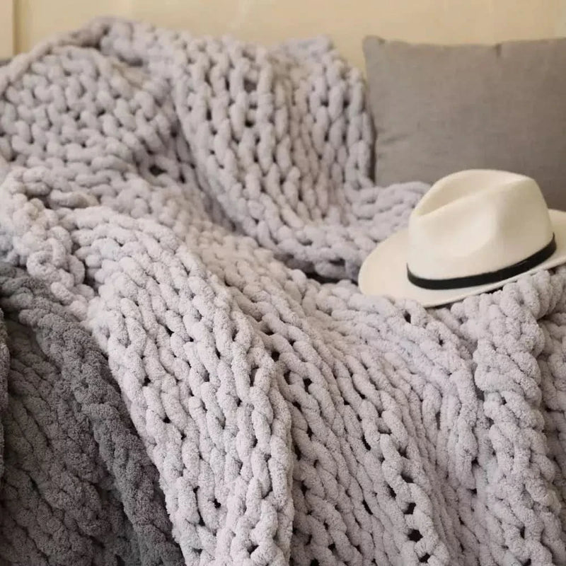 Plaid Laine Grosse Maille | Chaleur Cocooning