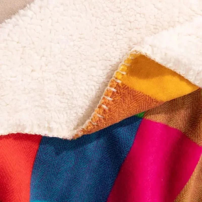 Plaid Multicolore pour Canapé | Éclat Cosy - Designix Plaid Multicolore 127x152cm