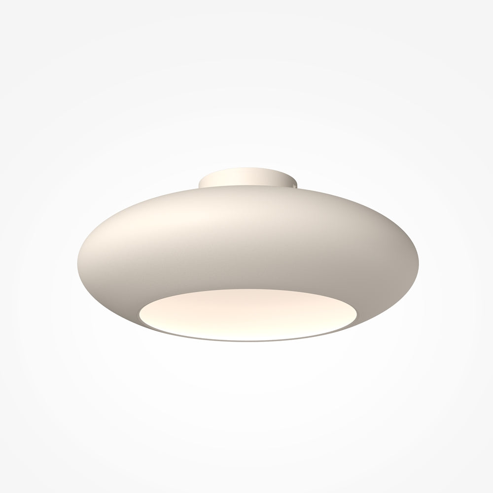 Même plafonnier décliné en finition beige clair, présenté de trois quarts