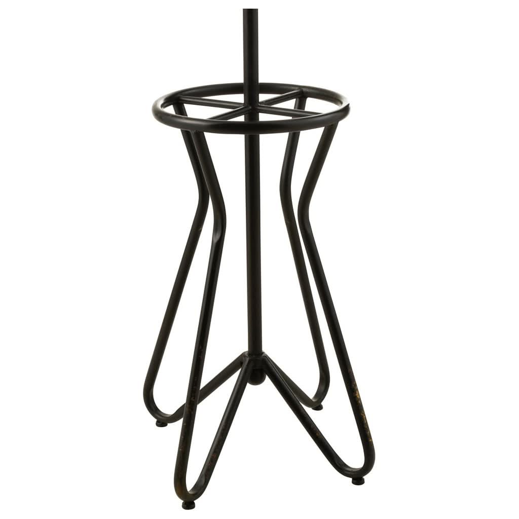 Industrielle Garderobe aus schwarzem Metall