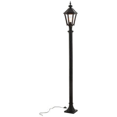 Außenleuchtenmast aus schwarzem Gusseisen