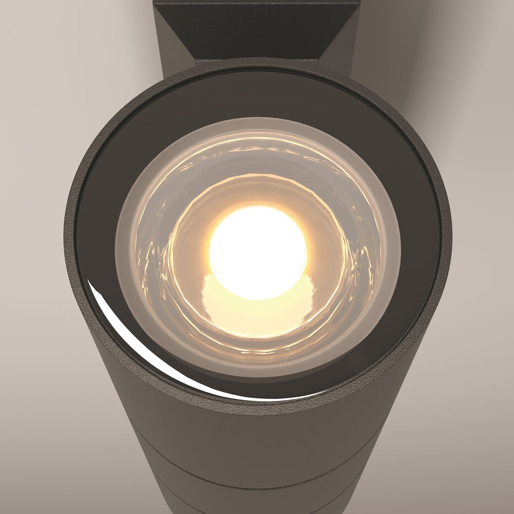 Vue rapprochée du diffuseur en verre translucide avec source lumineuse chaude