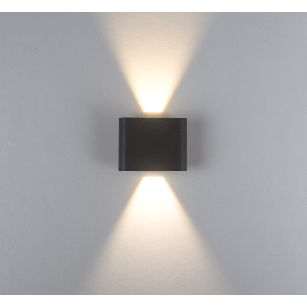 Applique Exterieure ZAMBELIS 6W CCT Direct/Indirect IP65 DESIGN Noir Sable E433