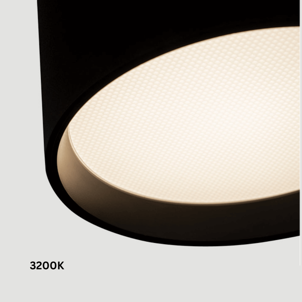 Plafonnier ZAMBELIS D120 12W Dimmable DESIGN Noir Sable 25216