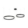 Suspension ZAMBELIS D800 + D600 118W Dimmable Direct/Indirect DESIGN Noir Sable 25372