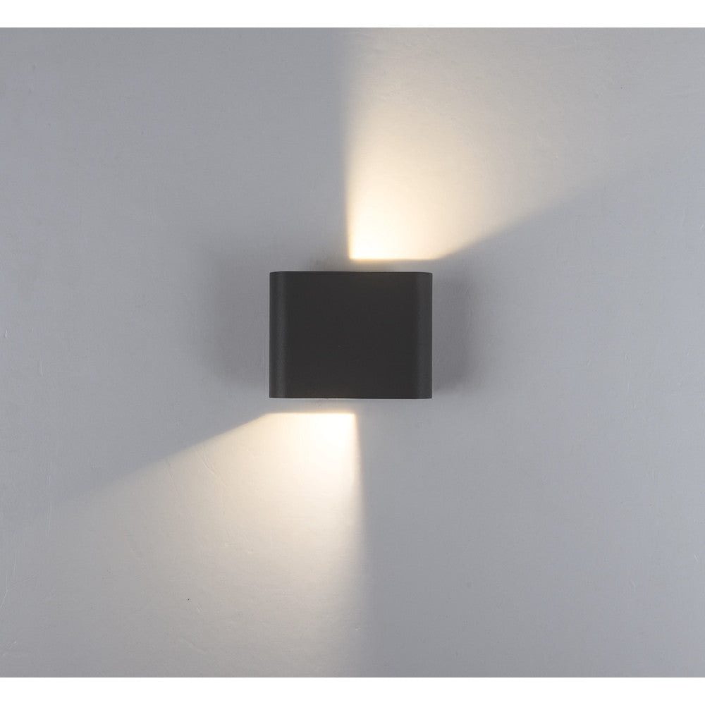 Applique Exterieure ZAMBELIS 6W CCT Direct/Indirect IP65 DESIGN Noir Sable E433