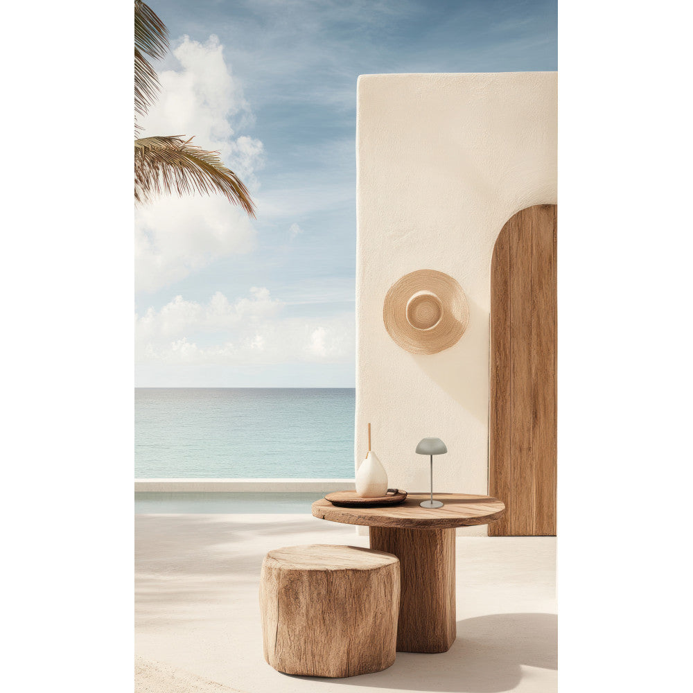 Lampe sur Table Exterieur ZAMBELIS Tactile D130 2W Dimmable IP44 DESIGN Taupe Sable E487
