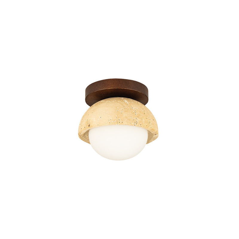Applique Murale ZAMBELIS D150 G9 DESIGN Pierre Naturelle et Bois Sans Source 25418