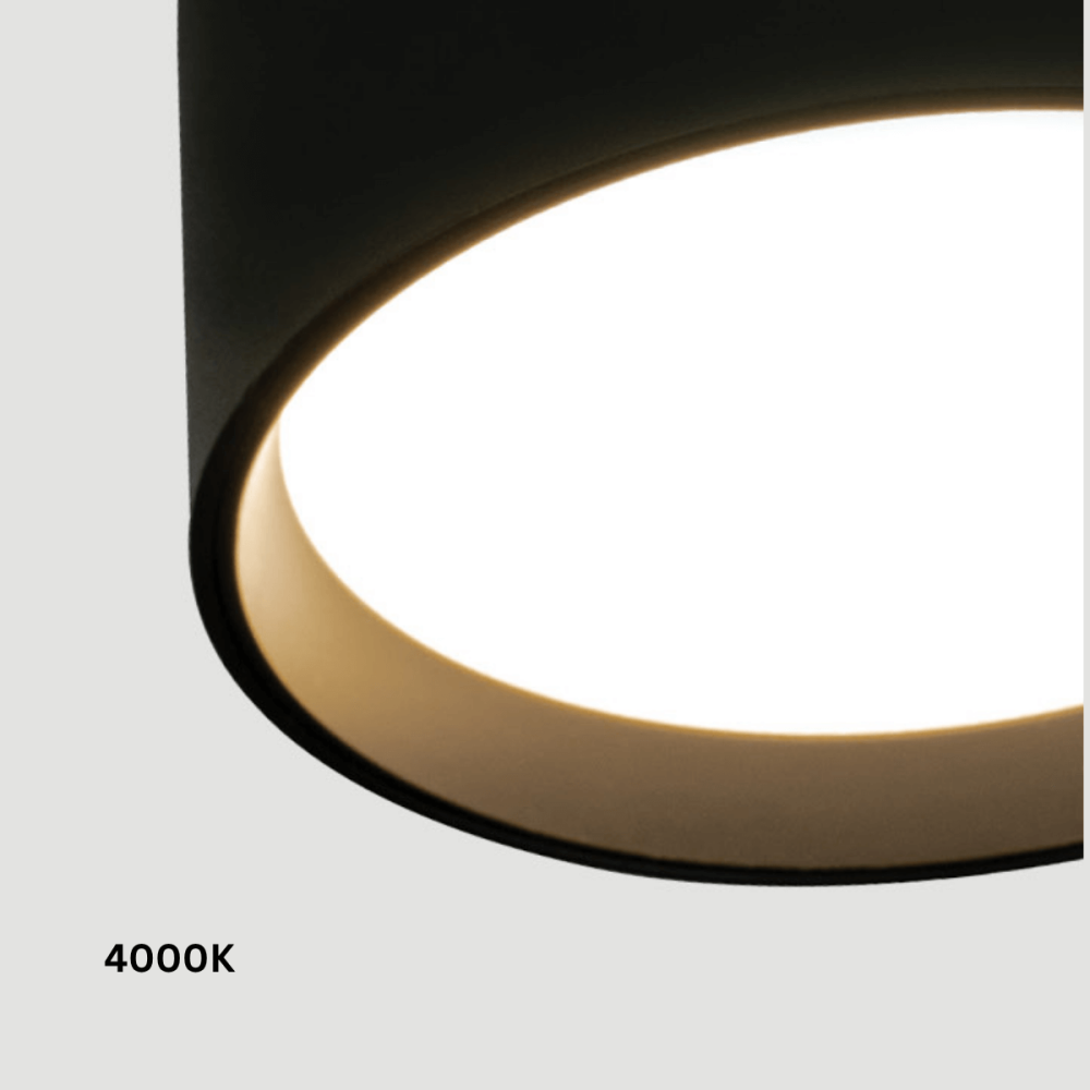 Plafonnier ZAMBELIS D120 12W Dimmable DESIGN Noir Sable 25216