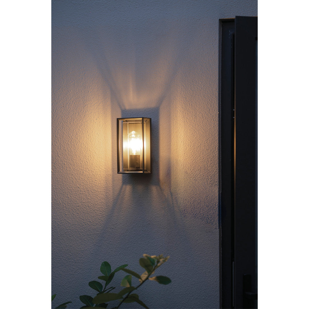 Applique Exterieure ZAMBELIS E27 IP54 DESIGN Graphite et Gris Fume Sans Source E434