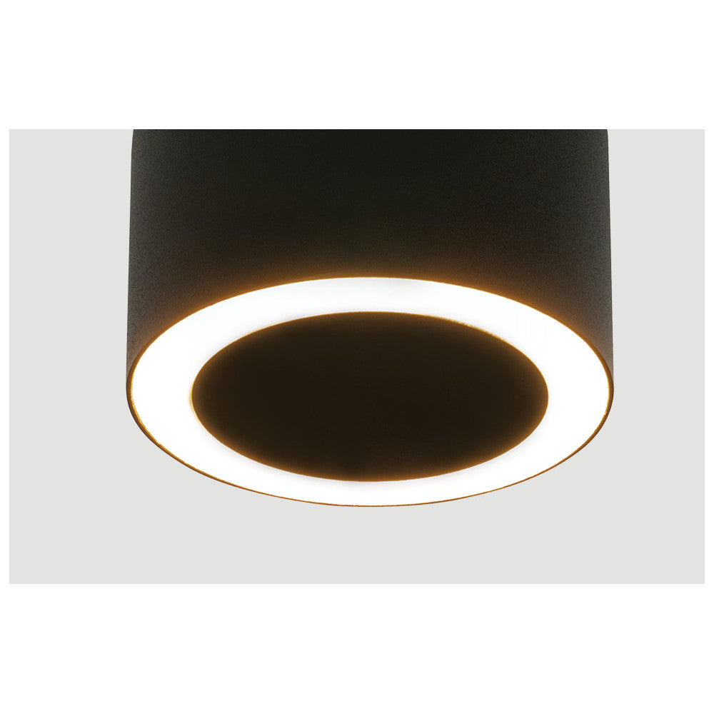 Plafonnier ZAMBELIS D100 7W DESIGN Noir Sable Avec Driver 25309