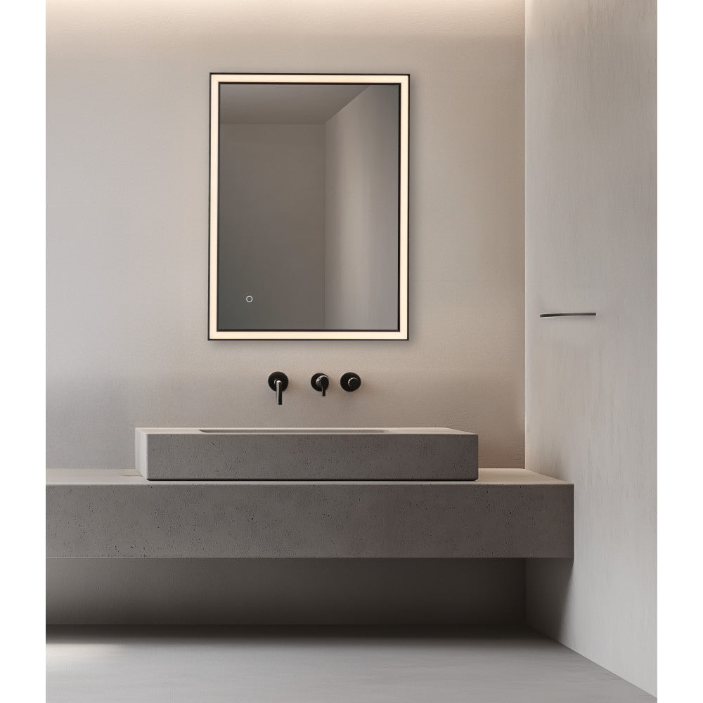 Miroir ZAMBELIS Tactile 23W CCT Dimmable IP44 DESIGN Noir Mat 25392