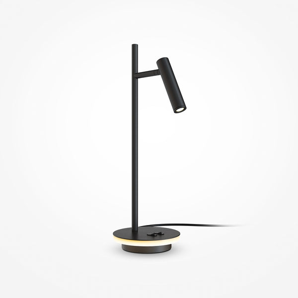 Schwarze Nachttischlampe Estudo