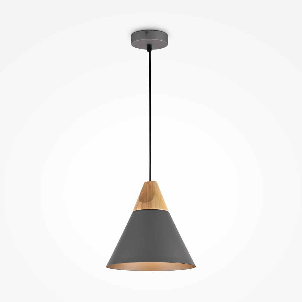 Version gris anthracite de la suspension, vue de face sur fond neutre