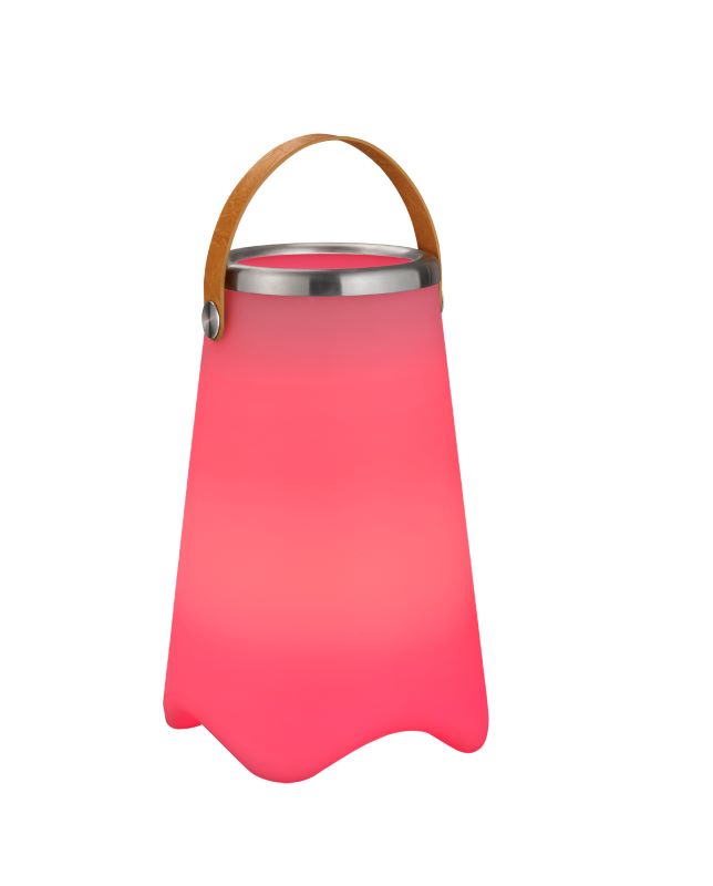 Version rose corail de la lampe sans fil, vue de face