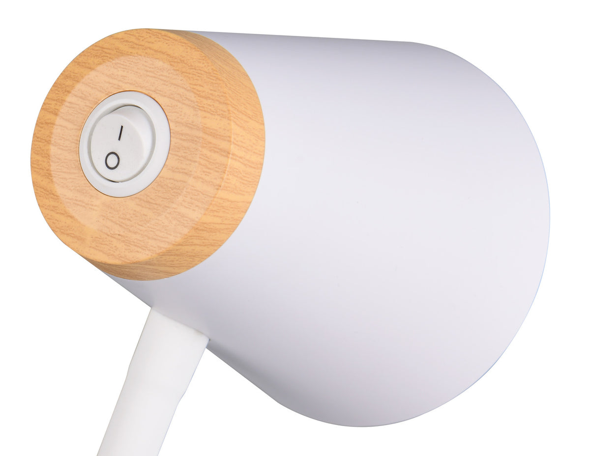 Lampe de bureau Pongo blanche