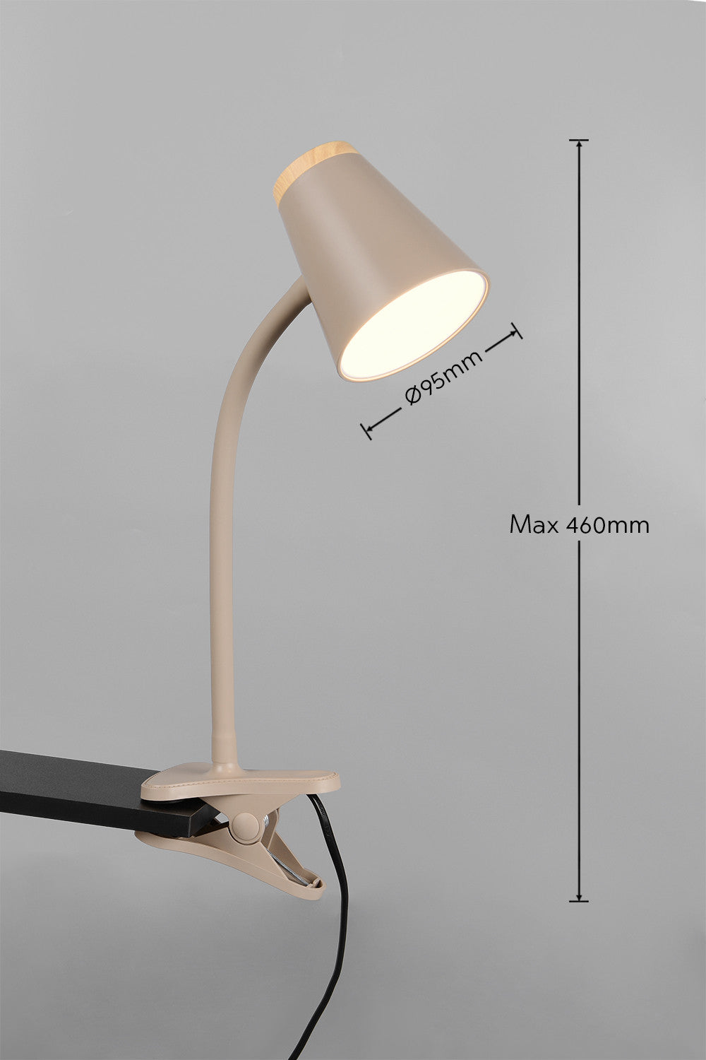Schéma de dimensions : hauteur maximale 460 mm et diamètre 95 mm