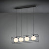 Suspension Gabbia 4 lumières noire mat