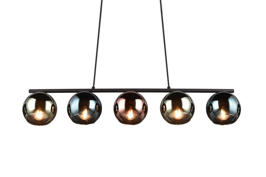 Suspension Sheldon 5 lumières multicolore