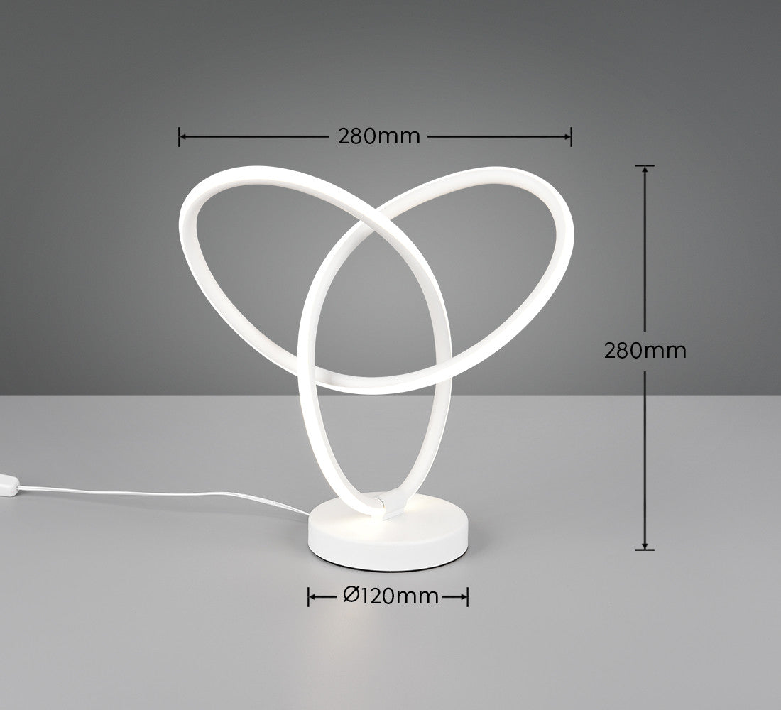 Lampe à poser Lando blanche mat