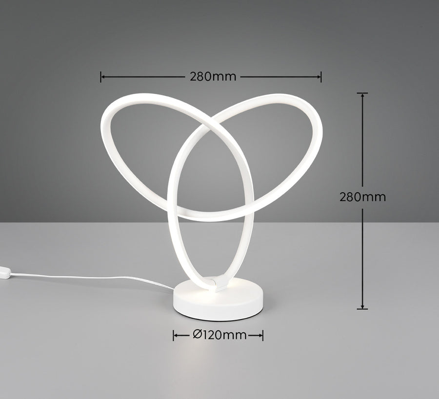 Lampe à poser Lando blanche mat