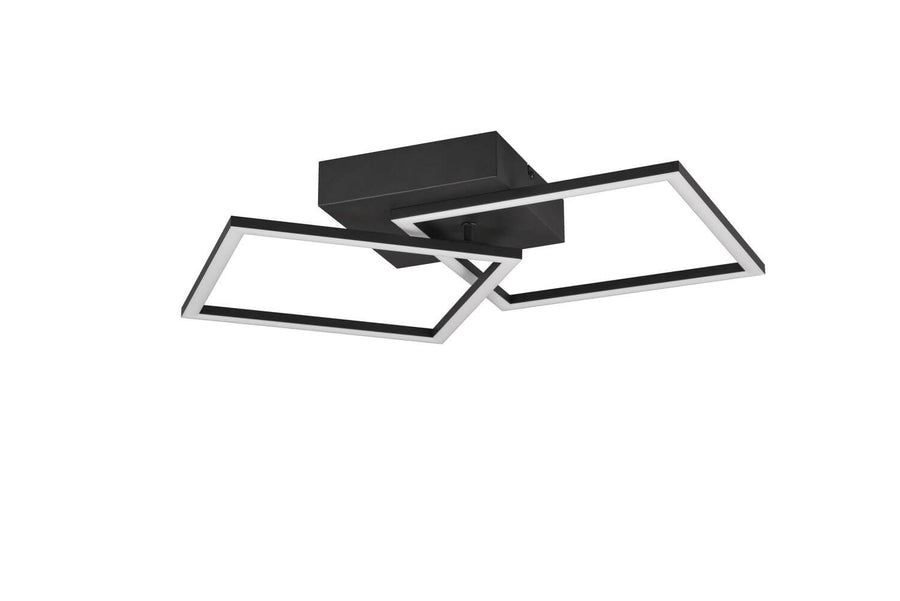 Plafonnier Trail noir mat, L 60 cm