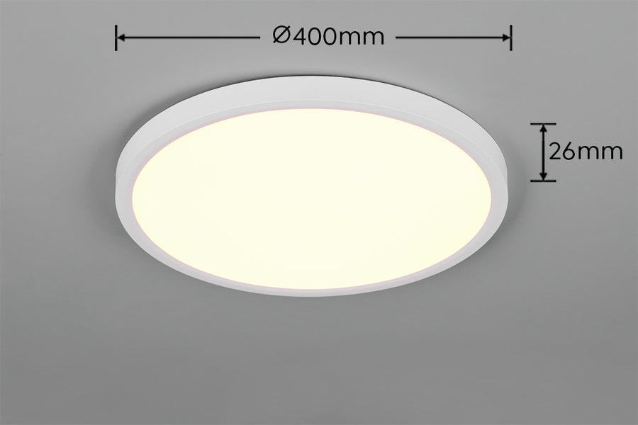 Plafonnier Draco blanc mat, Ø 40 cm