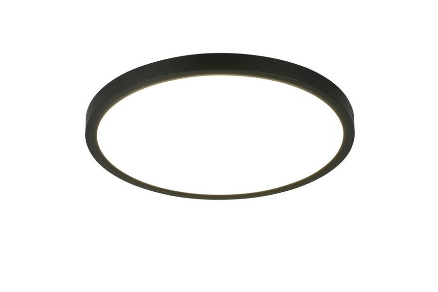 Plafonnier Draco noir mat, Ø 40 cm