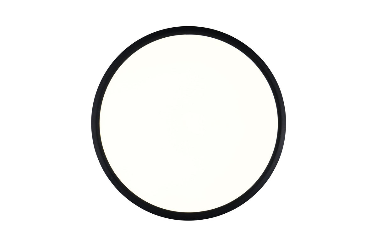 Plafonnier Draco noir mat, Ø 40 cm