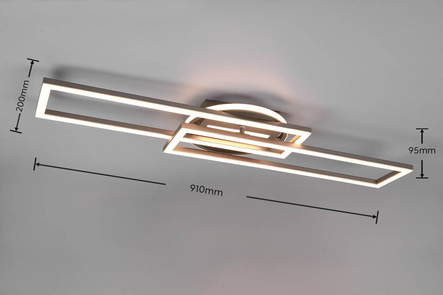 Plafonnier Twister nickel satiné