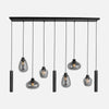 Lustre boule verre fumé noir, 9 lumières dimmable Ø 140 cm | Reflexion