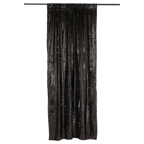 Wendbarer Pailletten-Vorhang Schwarz-Silber