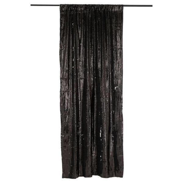 Wendbarer Pailletten-Vorhang Schwarz-Silber