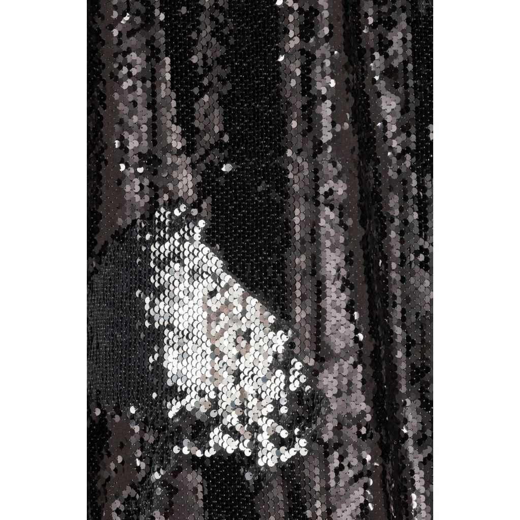 Rideau Sequins Noir Argent Réversible - Designix